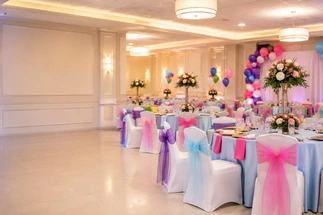 Indoor party rental setup